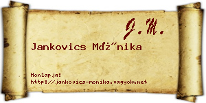 Jankovics Mónika névjegykártya