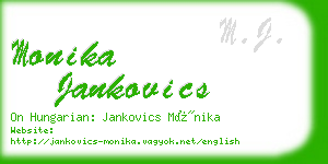 monika jankovics business card